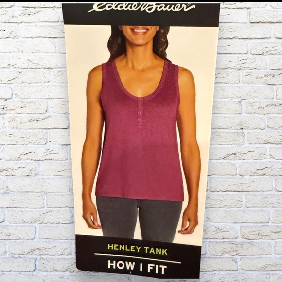 NWT Eddie Bauer Henley Tank Top Size Medium - Picture 3 of 6